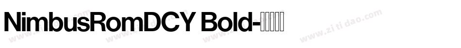 NimbusRomDCY Bold字体转换